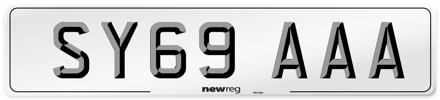 SY69 AAA Number Plate from New Reg